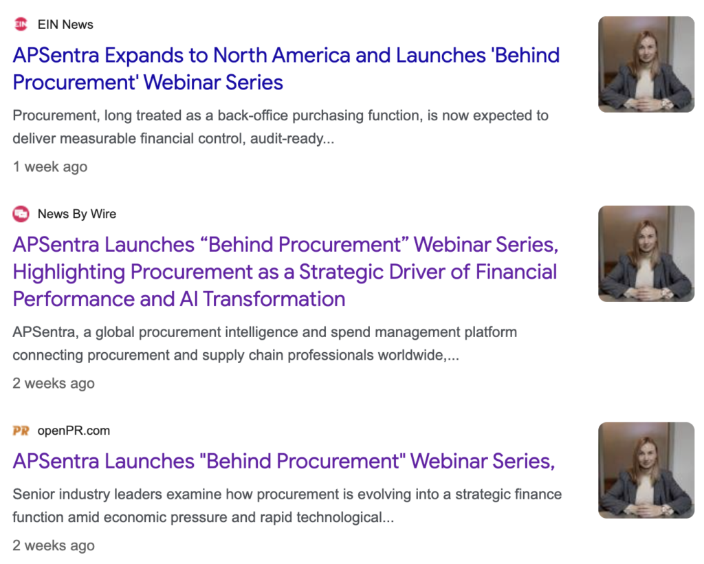 APSentra's Press releases